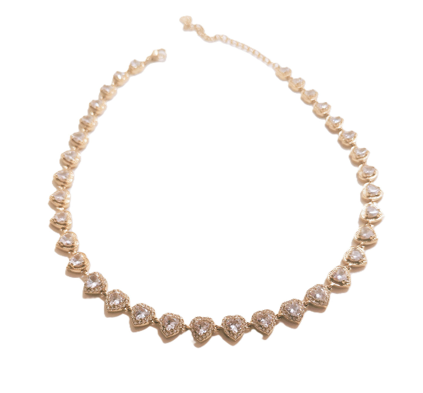 Collana a cuoricini con diamanti