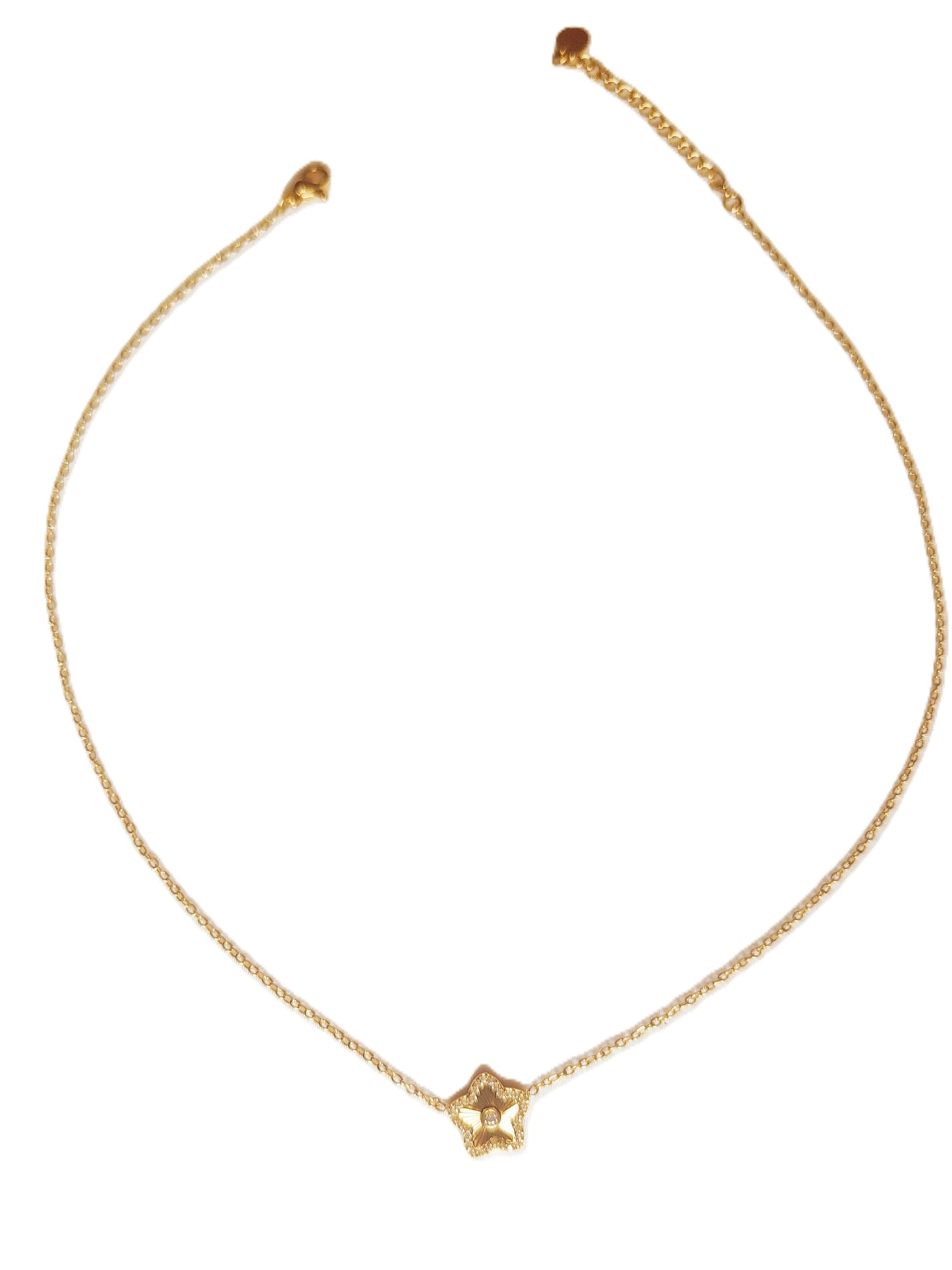 Collana fiore con diamantini