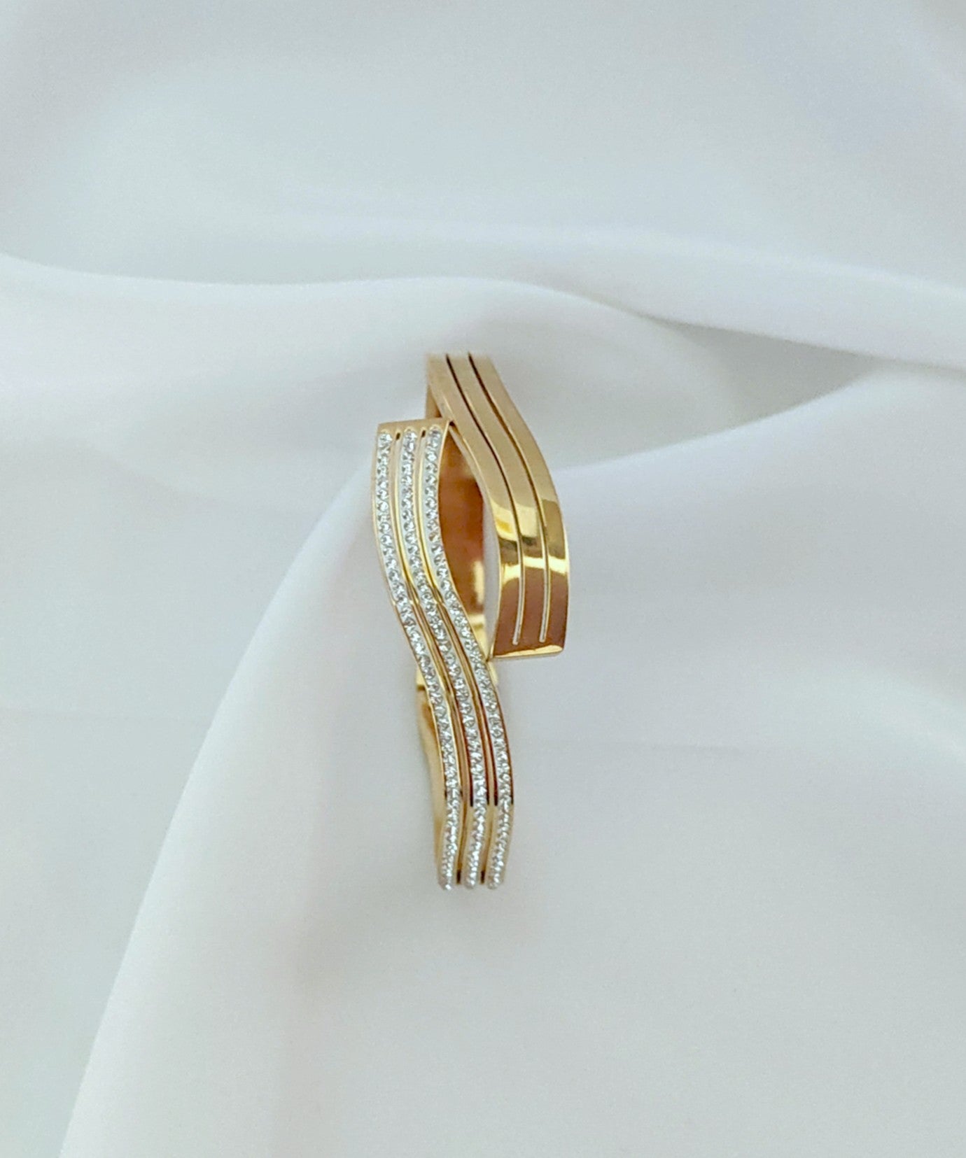 Bracciale "Onda di luce" in acciaio inossidabile