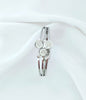 bracciale a tre cerchi con strass in acciaio inossidabile