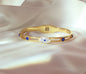 Bracciale Mystic blue in acciaio inossidabile color oro