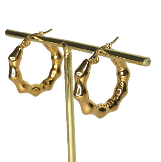 Orecchini in acciaio inossidabile a cerchio stile hoop